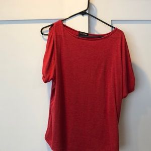 colette Tops - Red cold shoulder top colette Tops - Red cold shoulder top
